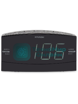 Радиобудильник Hyundai H-RCL238 черный LCD подсв:белая часы:цифровые FM
