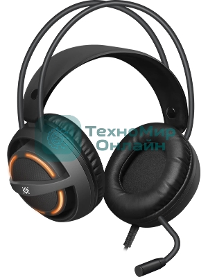 Гарнитура Defender Dexter RG чёрный, проводная, USB / 2 x mini jack 3.5 мм, подсветка
