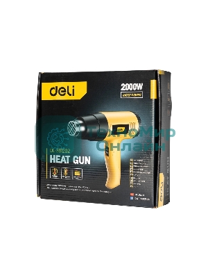 Фен технический Deli DL391202 (2000Вт, рабочая температура 100...650 град.)