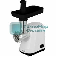 Мясорубка электрическая SUPRA MGS-2006 белый, 2000 Вт, 2.0 кг/мин, реверс, защита от перегрузки, насадки - 2