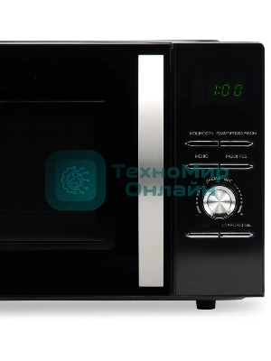 Микроволновая печь Hyundai HYM-D2079 черный, 23 л, 800 Вт, переключатели - кнопки, поворотный механизм