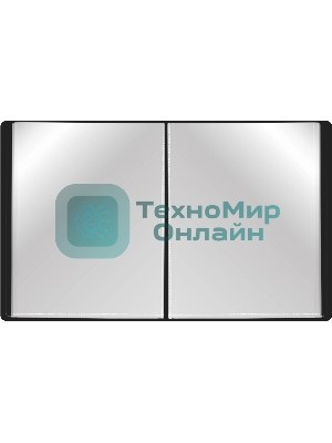 Папка с 80 прозрачными вкладками Silwerhof Eco A4, пластик, 0.7мм, черный