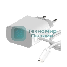 Сетевое зарядное устройство Maxvi CHL-240M 2.4A, with microUSB cable, белый