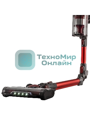 Пылесос вертикальный Supra VCS-5080 красный/серый, питание от аккумулятора, 250 Вт, уборка сухая, пылесборник 0.8 л