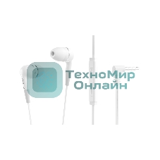 Проводные наушники Ritmix RH-112M белый, вкладыши, Jack 3.5 мм, микрофон на кабеле