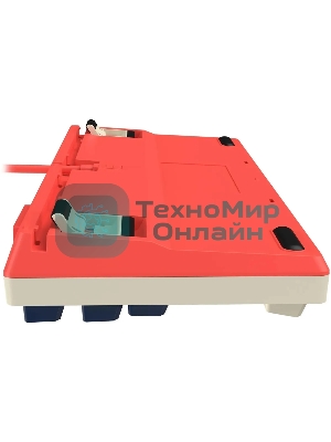 Клавиатура проводная A4Tech Bloody AT87 Proxy Boom USB бежевый/красный