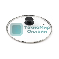 Крышка LARA LR01-100 30 см, стеклянная, универсальная, стильная ручка