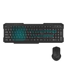 Комплект клавиатура+мышь Maxvi KWS-06 Combo беспроводной, USB, 1600 DPI, чёрный