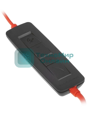 Гарнитура проводная Poly Blackwire 3220 Stereo USB-C Headset +USB-C/A Adapter (Bulk) черный