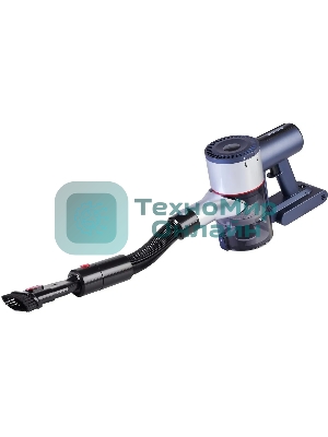 Пылесос вертикальный Hyundai HYV-S7570 темно-синий/серебристый, питание от аккумулятора, 110 Вт, уборка сухая, пылесборник 0.7 л, работа от АКБ max 60 мин.