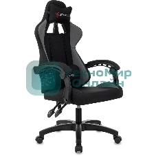 Кресло Zombie Void черный/серый, экокожа, 120 кг, механизм качания