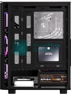 Компьютерный корпус Aerocool/Formula Mana Geometry черный без БП ATX 3x120мм 1xUSB 3.0 1xUSB3.1 audio bott PSU