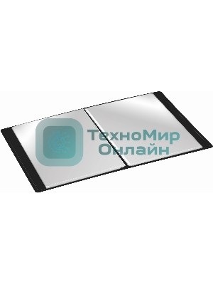 Папка с 80 прозрачными вкладками Silwerhof Eco A4, пластик, 0.7мм, черный