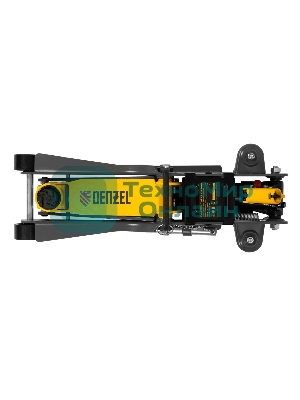 Домкрат гидравлический подкатной с фиксатором Denzel 2,5 т,85-385 мм, в пласт. кейсе