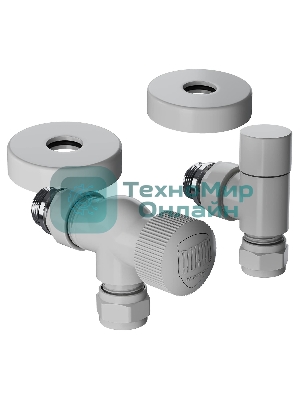 Набор термостатический осевой Royal Thermo Design Pro 15мм М30х1,5 (белый)