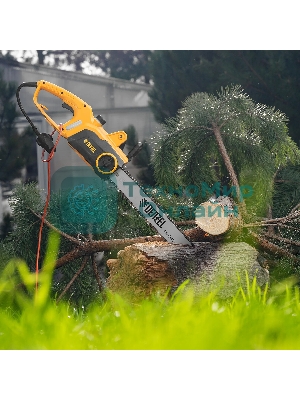 Пила цепная электрическая Denzel EDS-2200P 2,2кВт, поперечная, шина 45см, шаг 3/8, паз 1,3 мм, 63 зв