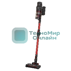 Пылесос вертикальный Supra VCS-5080 красный/серый, питание от аккумулятора, 250 Вт, уборка сухая, пылесборник 0.8 л