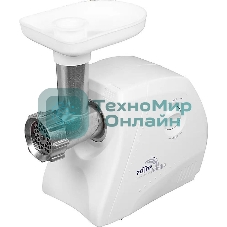 Мясорубка электрическая Ротор ЭМШ 35/250-3 белый, 1500 Вт, 0.6 кг/мин, реверс, защита от перегрузки, насадки - 4