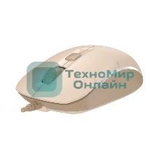 Мышь проводная A4Tech Fstyler FM26 бежевый/коричневый, 1600 dpi, USB, кнопки - 4