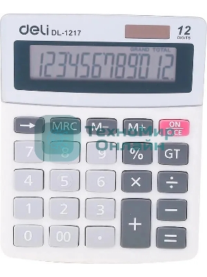Калькулятор настольный Deli E1217 в ассортименте 12-разр. 1003503