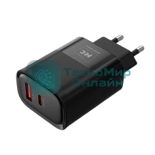 Сетевое зарядное устройство MORE CHOICE (4620202555557) NC81i СЗУ 1USB+1Type-C 3.0A PD 20W+ QC3.0, черный