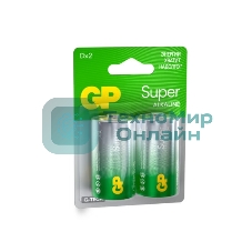 Алкалиновые батарейки GP Super Alkaline G-Tech 13А типоразмера D - 2 шт. на блистере (2 шт.)