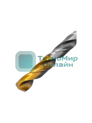 Сверло спиральное по металлу Denzel 8,5 х 165 мм, Р6М5, Golden Tip, удлиненное