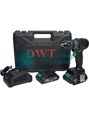 Дрель-шуруповерт DWT ABSP-20 DNF-2 BMC, 20 В, 2 Ач, 60 Нм, бесщеточный