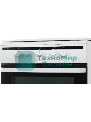 Плита газовая Hansa FCGW61000 белый, конфорок 4 шт, духовка 58 л, 60 см x 85 см x 60 см