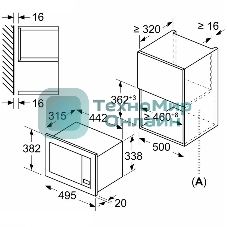Микроволновая печь Bosch BFL523MB4 черный (встраиваемая)