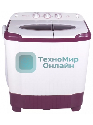 Стиральная машина EVGO WS-50PET белый/красный загр. вертикальная макс.:5 кг 1350 об/мин класс: А+