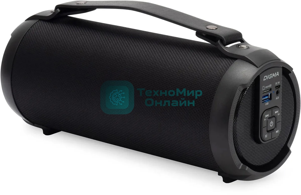 Колонка портативная Digma D-PS1520 черный/черный 16W 1.0 BT 10м 1500mAh