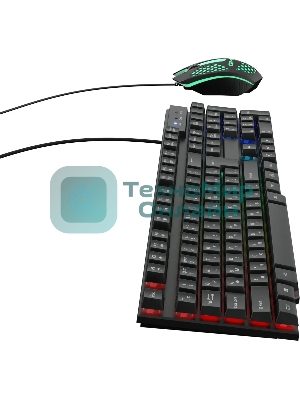 Комплект клавиатура+мышь Oklick 400GMK проводной, USB, 1200 DPI, чёрный