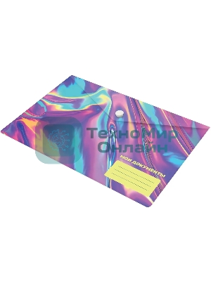 Конверт на кнопке Silwerhof OIL A5 непрозрачный пластик 0.25мм