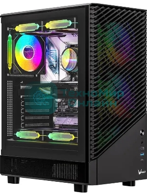 Компьютерный корпус Aerocool/Formula Mana Geometry черный без БП ATX 3x120мм 1xUSB 3.0 1xUSB3.1 audio bott PSU