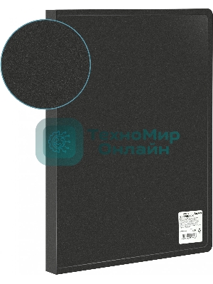 Папка с 80 прозрачными вкладками Silwerhof Eco A4, пластик, 0.7мм, черный