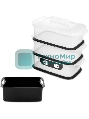 Пароварка электрическая Kitfort КТ-4082 3ярус. 800Вт серебристый