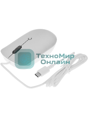 Мышь проводная Lenovo 540 светло-серый, 2400 dpi, USB-C, кнопки - 4