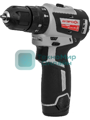 Дрель-шуруповерт аккумуляторная бесщеточная ИНТЕРСКОЛ ДАУ-10/12В 38 МиниМАКС 767.2.2.45 Li-ion, кейс, 2 аккум., 2,5 А·ч, ЗУ