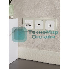 Рамка 3-местная IEK BRITE РУ-3-2-БрВа стекло ванильный