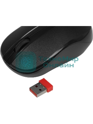 Мышь беспроводная Defender Datum MM-285 черный, 1600 dpi, радиоканал, USB, кнопки - 3