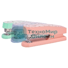 Степлер Deli E0402F Macaron 24/6 26/6 (25 листов), ассорти, закрытый/открытый, коробка