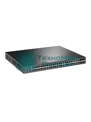 Коммутатор 48-port Gigabit PoE+ L2+ switch, 48 802.3af/at PoE+ ports, 4 Gb SFP slots, 1 RJ-45 + 1Micro-USB console ports, 348W PoE budget