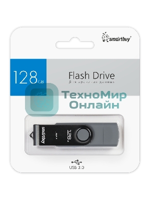 Флешка USB Smartbuy Twist Dual (SB128Gb3DUOTWK), 128Gb, USB 3.0/3.1, Twist Dual