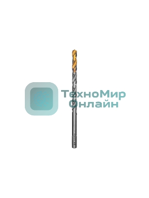 Сверло спиральное по металлу Denzel 8,5 х 165 мм, Р6М5, Golden Tip, удлиненное