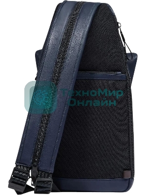 Рюкзак слинг Piquadro Harper CA6784AP/BLUTM синий/коричневый кожа