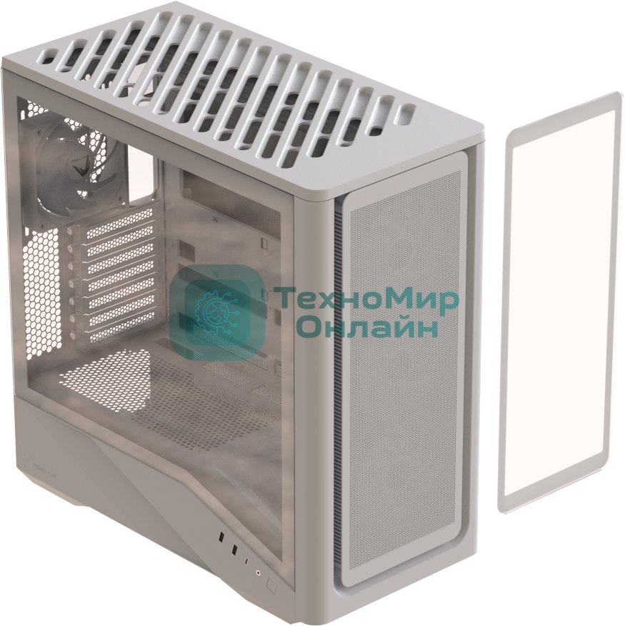 Компьютерный корпус Formula V Line Air Power G9 DUO PA White, ATX, TYPE-C*1, USB3.0*2, MESH/GLASS FRONT PANEL, FRONT 3x PERFORMANCE ARGB, REAR 1x PERFORMANCE ARGB
