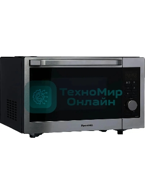 Микроволновая печь Panasonic NN-C69MSZPE нержавеющая сталь/черный, 30 л, 1000 Вт, переключатели - кнопки, поворотный механизм