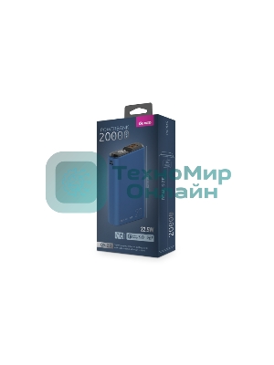 Портативный аккумулятор OLMIO QS-20, 20000mAh, 22.5W QuickCharge3.0/PowerDelivery, LCD, темно-серый