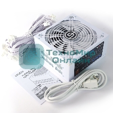 Блок питания Ginzzu MC800 14CM 80+Bronze Белый